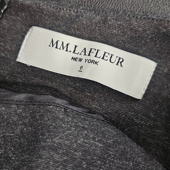 M.M.LaFleur Sheath Dress Size 0 Sleeveless The Lydia Ponte Charcoal Gray Stretch - Picture 8 of 10
